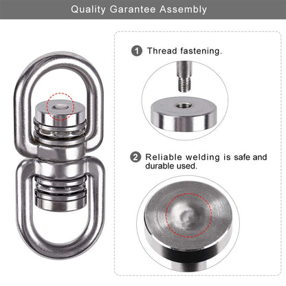 SELEWARE Bearing Swing Swivel, 360° Rotational Device Hanging Accessory for Web Tree Swing, Hammock Chair, Climbing Rope, Aerial Yoga, Kids Swing Swivel,Hold Up to 1200LB