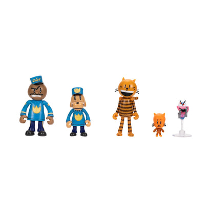 Dog Man Movie Action Figures Multipack Set by Jakks Pacific, Includes 6.3 cm Articulated Scale Figures - Inspired by the Dog Man Movie Toys, Lil Petey, Petey, Chief, and Flippy!
