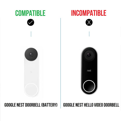 Wasserstein Horizontal Adjustable Mount ONLY Compatible with the Google Nest Doorbell (Wired, 2nd Gen) -(Not for Battery Version)