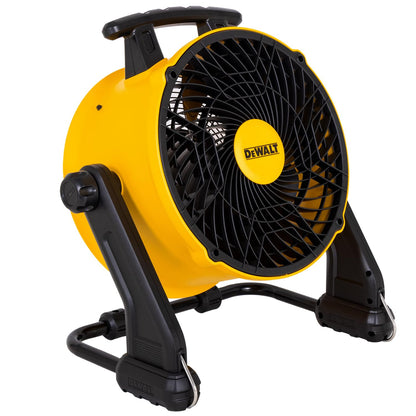 DEWALT 16 Inch Floor Fan, 360° Adjustable Tilting Airflow Fan, 3-Speed 4000 CFM Max, Hook Hangable, Wall Mount for Garage, Basement, Gym, Heavy Duty Barrel Shop Fan DXF1616