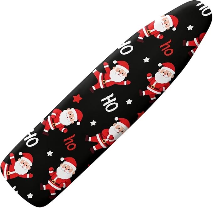 Black Christmas Santa Ironing Board Cover Cover Standard Size Soft Fabric