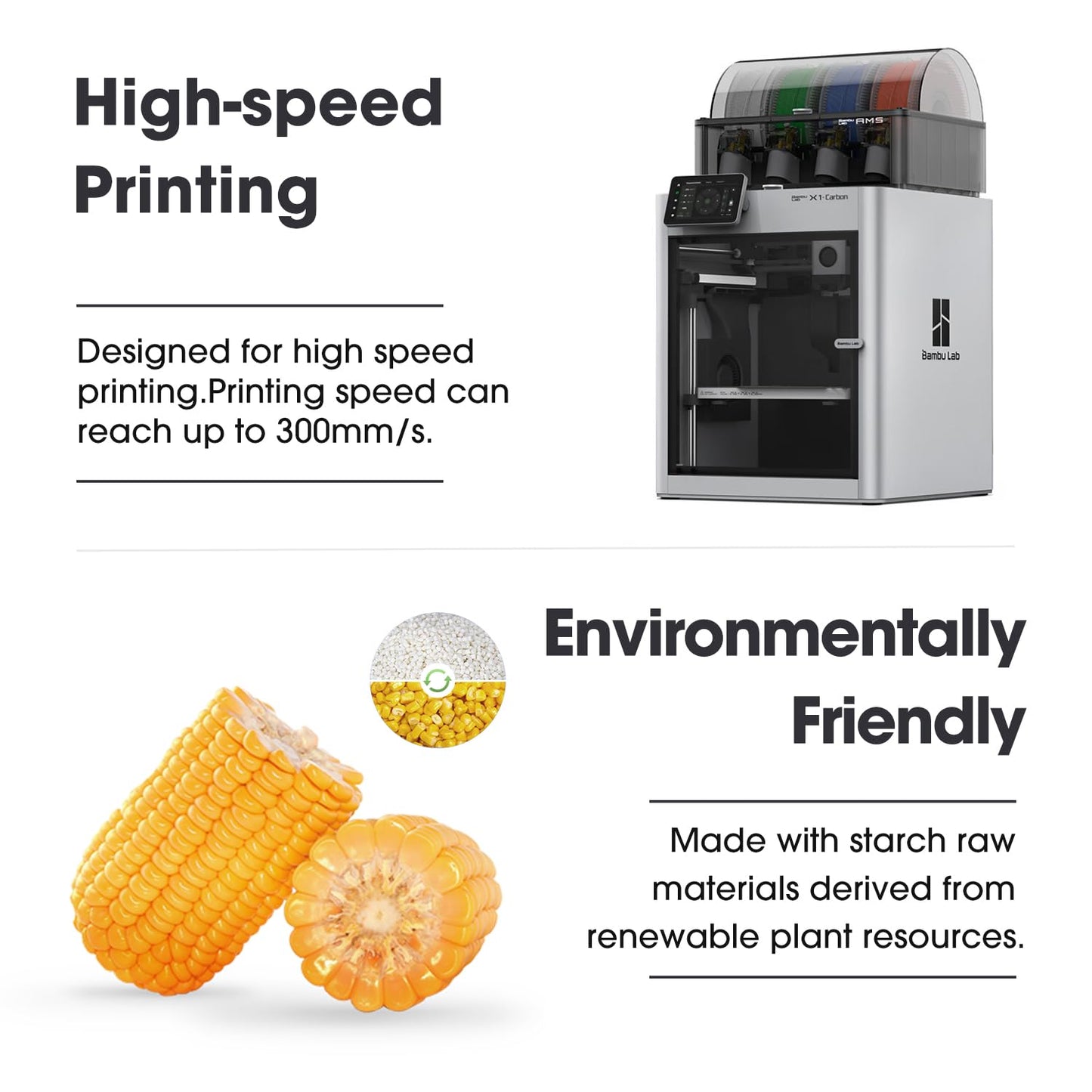eSUN PLA+ Filament 1.75mm, PLA+HS High Speed 3D Printer Filament Dimensional Accuracy +/- 0.03mm, 1KG Spool (2.2 LBS) Speedy PLA Plus Filament for High Speed Printers, Pine Green