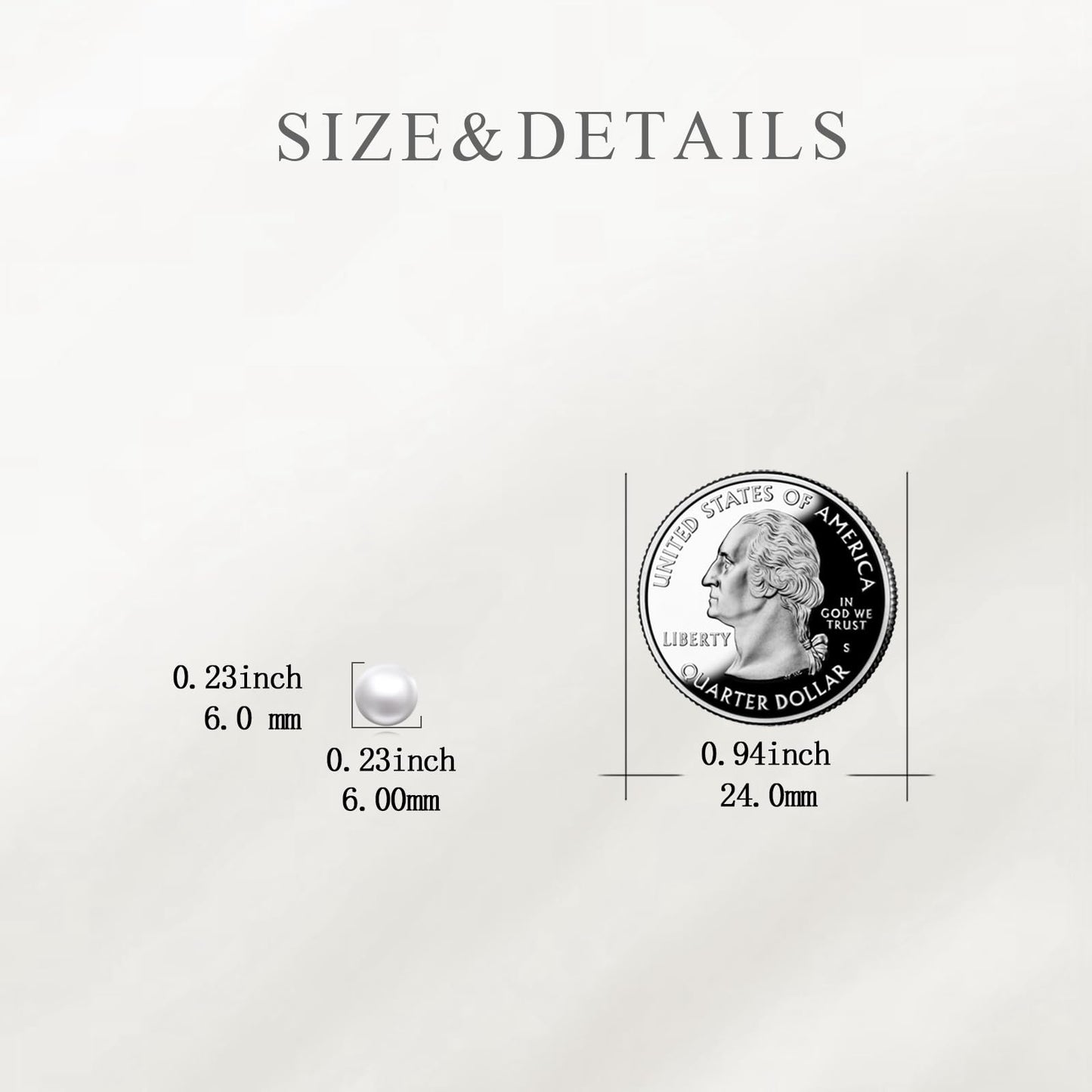 POPLYKE Sterling Silver Real Freshwater Cultured Pearl Stud Earrings for Women Pearl Earrings Wedding Bridesmaids Anniversary（White Gold）