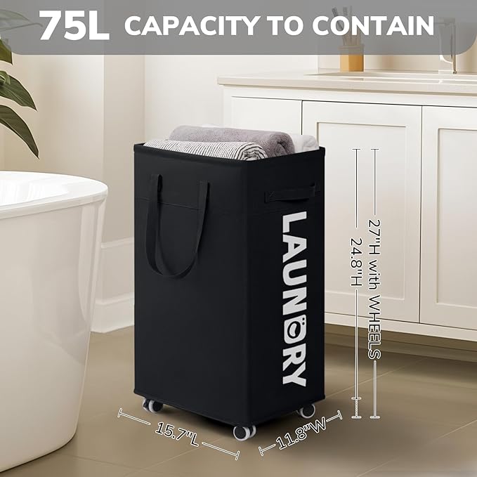 Goodpick Black Laundry Hamper