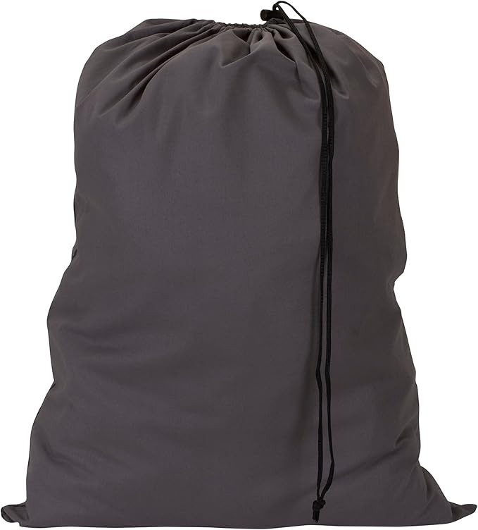 Household Essentials Cotton Laundry Bag, 100% Cotton, Drawstring Top