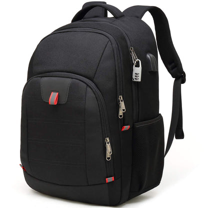 Della Gao Laptop Backpack, Extra Large Anti-Theft Business Travel Laptop Backpack Bag with USB Charging Port, Fit 17 Inch Laptop, Black