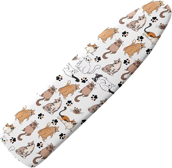 Sprowallow Cat Paw Print Ironing Board Cover and Pad Standard Size 15x54 inch