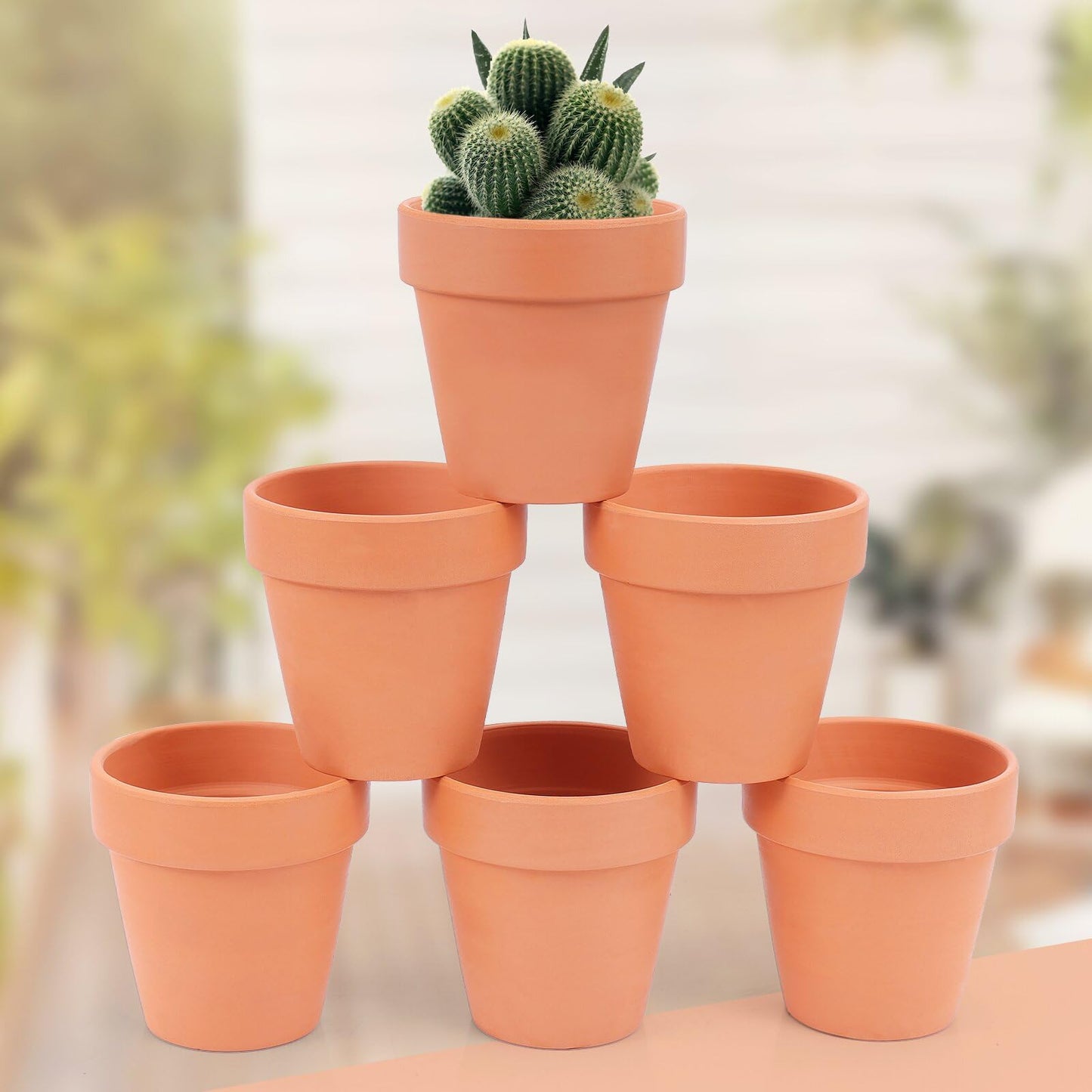 CUZZME 26 Pack Terra Cotta, 3inch Small Clay Flowerpots with Drainage Hole, Terracotta Pot for Indoor Outdoor Plant, Great for Plants, DIY Crafts