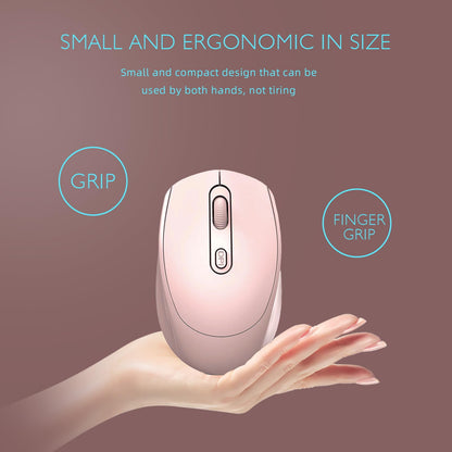 ONE-UP Wireless Mouse, 2.4G, Silent, USB Nano Receiver, for Laptop, Chromebook, PC, Mac, Windows and School Work (Black)