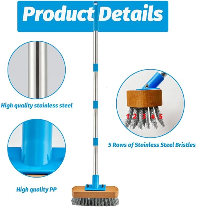 YONILL Stainless Steel Deck Scrub Brush