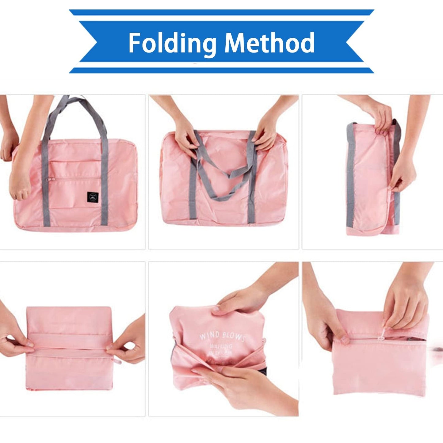 Foldable Travel Duffel Bag Tote Carry on Luggage Bag Spirit Airlines Personal item Sports Gym Bag Water Resistant Weekender Overnight Bags for Women and Men (Green)