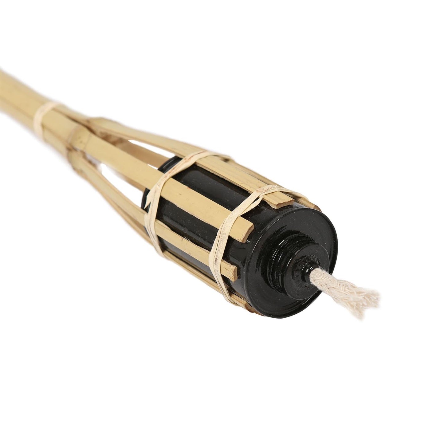 Harbour Housewares 6X Natural 113cm Bamboo Garden Fire Torches - Outdoor Paraffin Lamp Oil Burner Tiki Candle Flame Lantern Stake Light