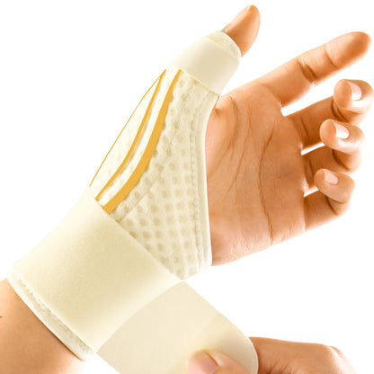 FREETOO Stable Thumb Brace Right Hand Left Hand for Arthritis Pain and Support, Thumb Splint for De Quervains Tenosynovitis,Trigger Thumb and Wrist Stabilizer for Tendonitis, Sprain.Beige Right L
