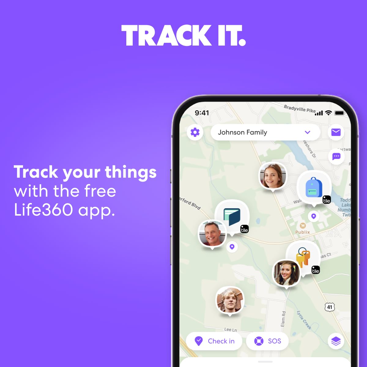Tile by Life360 Pro (2024) - Powerful Bluetooth Tracker, Key Finder and Item Locator for Keys Bags, and More, Both iOS and Android Compatible, Phone Finder, Pack of 4 (Black/White)