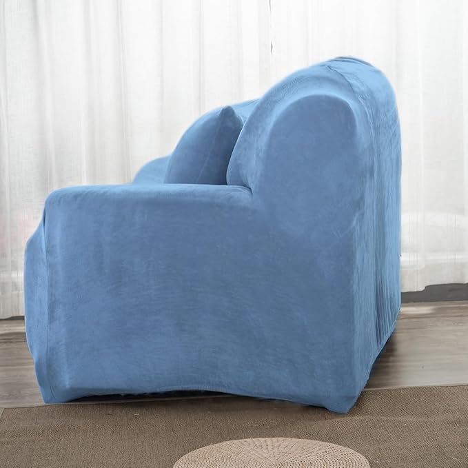 vctops 1-Piece Velvet Plush Stretch Chair Sofa Slipcover Soft Fuzzy Fluffy