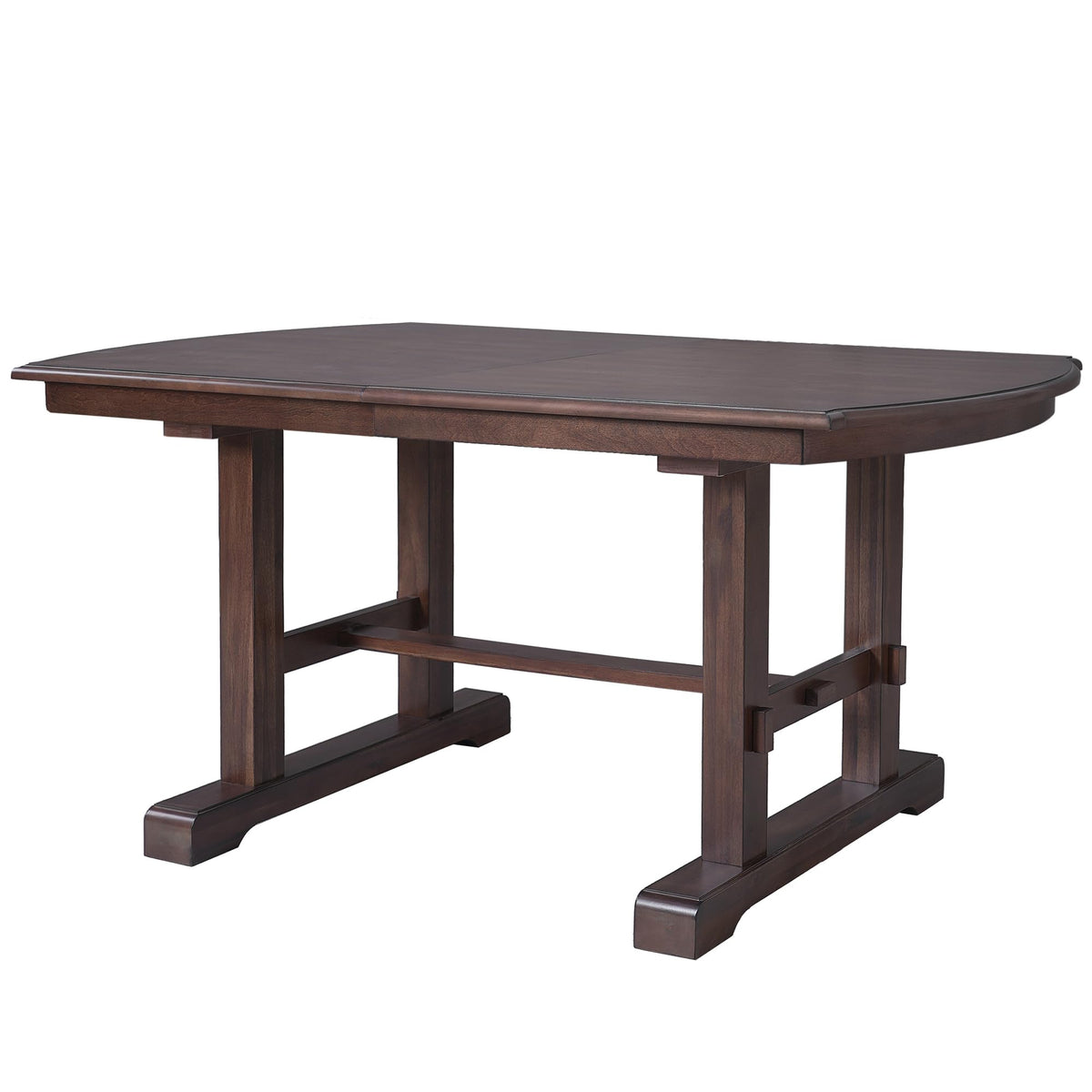 Ball & Cast 60"-78" Extendable Farmhouse Dining-Table for 6-8, Expandable Wooden Kitchen Table with 18" Removable Leaf, Large Retro H-Leg Dining Room Table for 4-8,Space Saving & Sturdy, Cherry