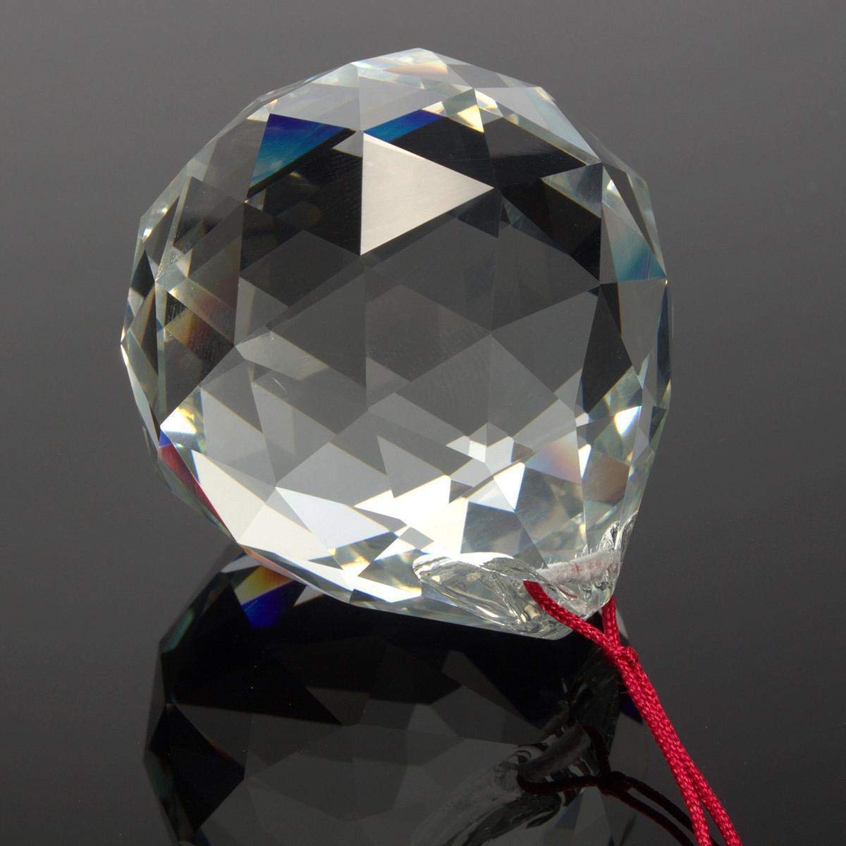 Petrichor Feng Shui Clear Crystal Hanging Ball for Good Luck & Prosperity (60MM) - Home Decoration/Gifting