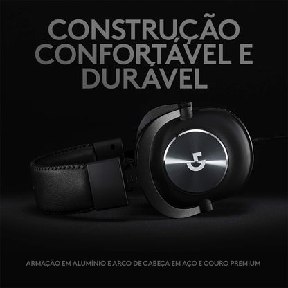 Logitech G PRO Gaming Headset 2nd Generation Comfortable and Durable with PRO-G 50 mm Audio Drivers, Steel and Memory Foam, for PC,PS5,PS4 - Black