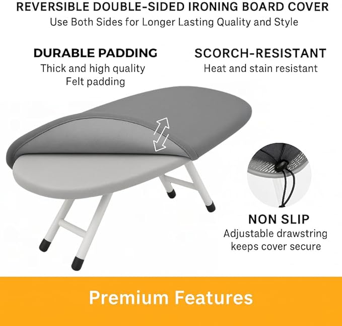 SAVUK 12 X 30 inch Smart Table Top Ironing Board Cover and Pad