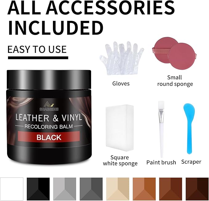 Leather Recoloring Balm and Leather Repair Kit