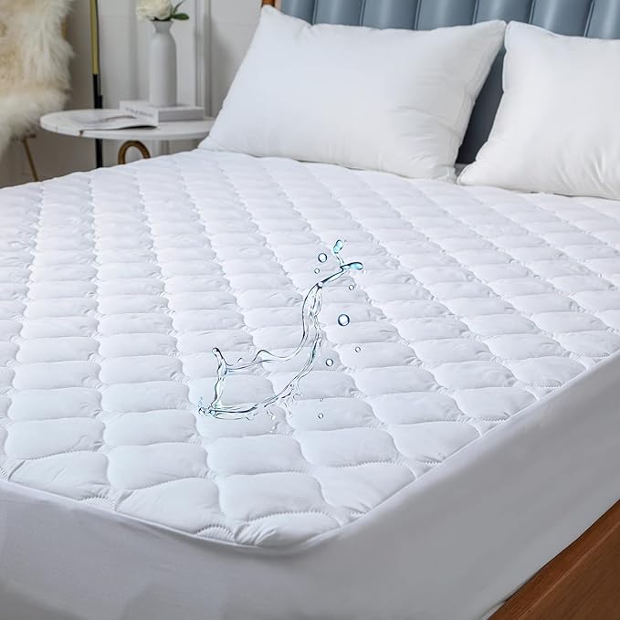 Quilted Queen Size Waterproof Mattress Protector Pad