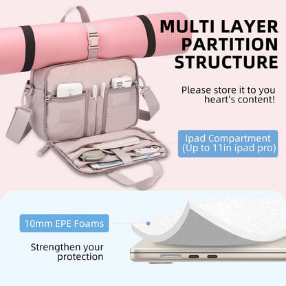 Geelraqaly mini gym bag for women, travel duffel bag with wet pockets and Shoe Compartment,Lightweight carry on weekender duffel, water resistant,for sports,yoga,dance,pink