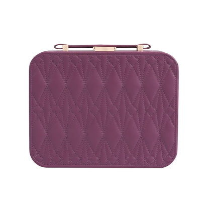 V-LAFUY Large Jewelry Case Organizer - Travel Jewelry Box and Portable Case, Burgundy Red