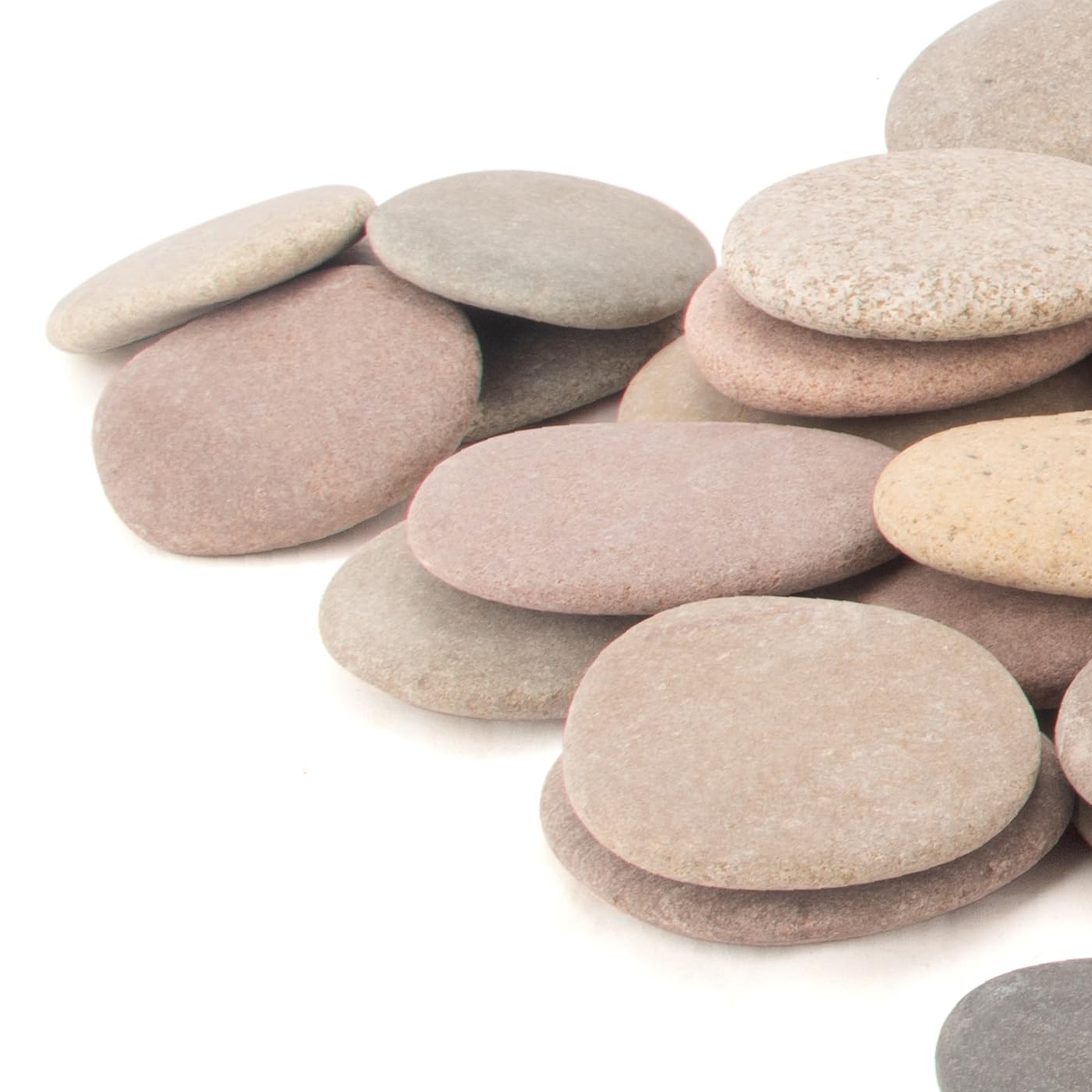 [About 30 PCS - 34 PCS](18.3 Pounds) Painting Rocks,3.22"-4.73" River Rocks,Flat Stones,DIY Rocks,Craft Rocks