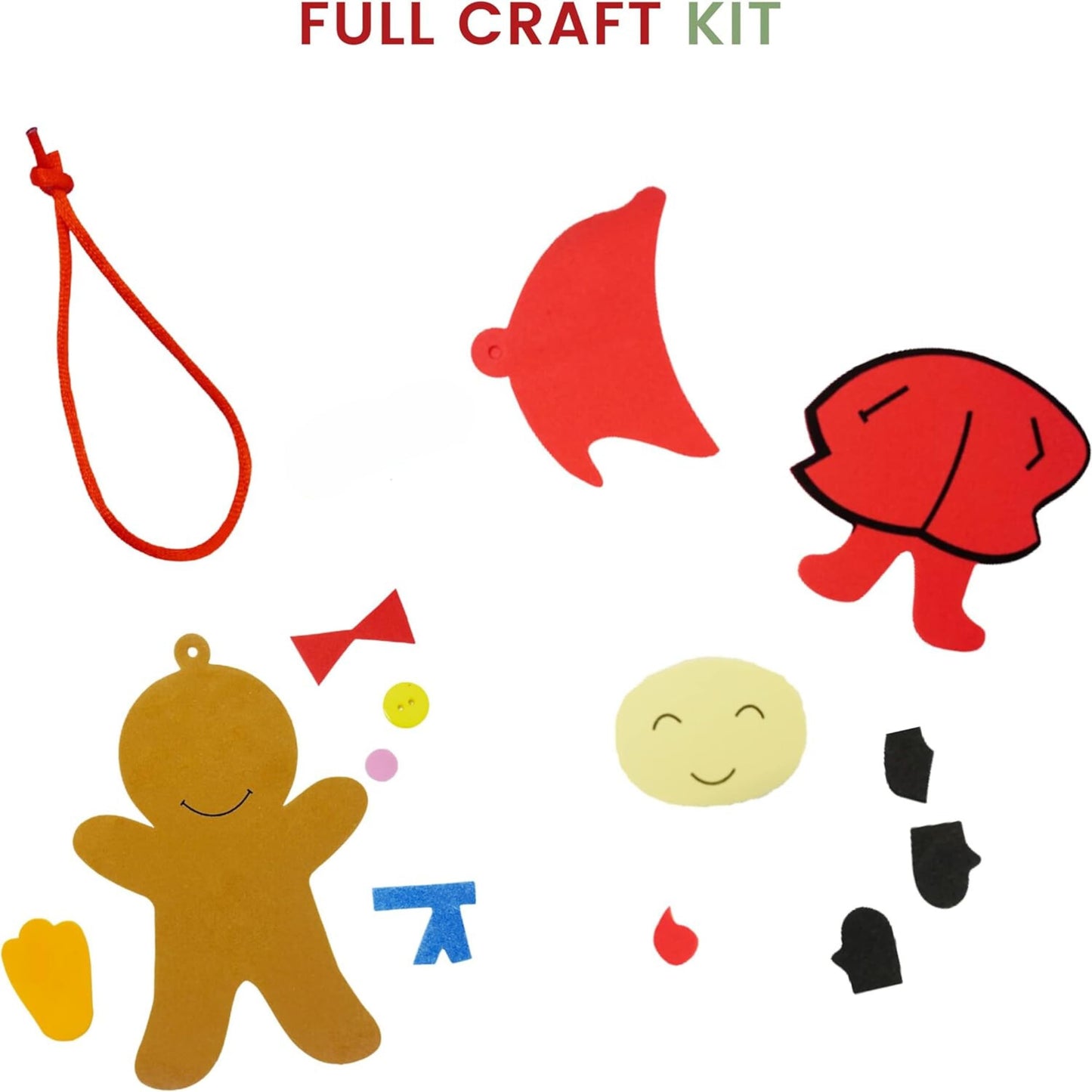 4E's Novelty Foam Christmas Character Ornament Crafts for Kids (12 Pack) Santa, Gingerbread Man, Snowman, & Penguin Christmas Crafts for Kids Toddlers 4-8, 3-12 DIY Ornament Craft Kit Bulk