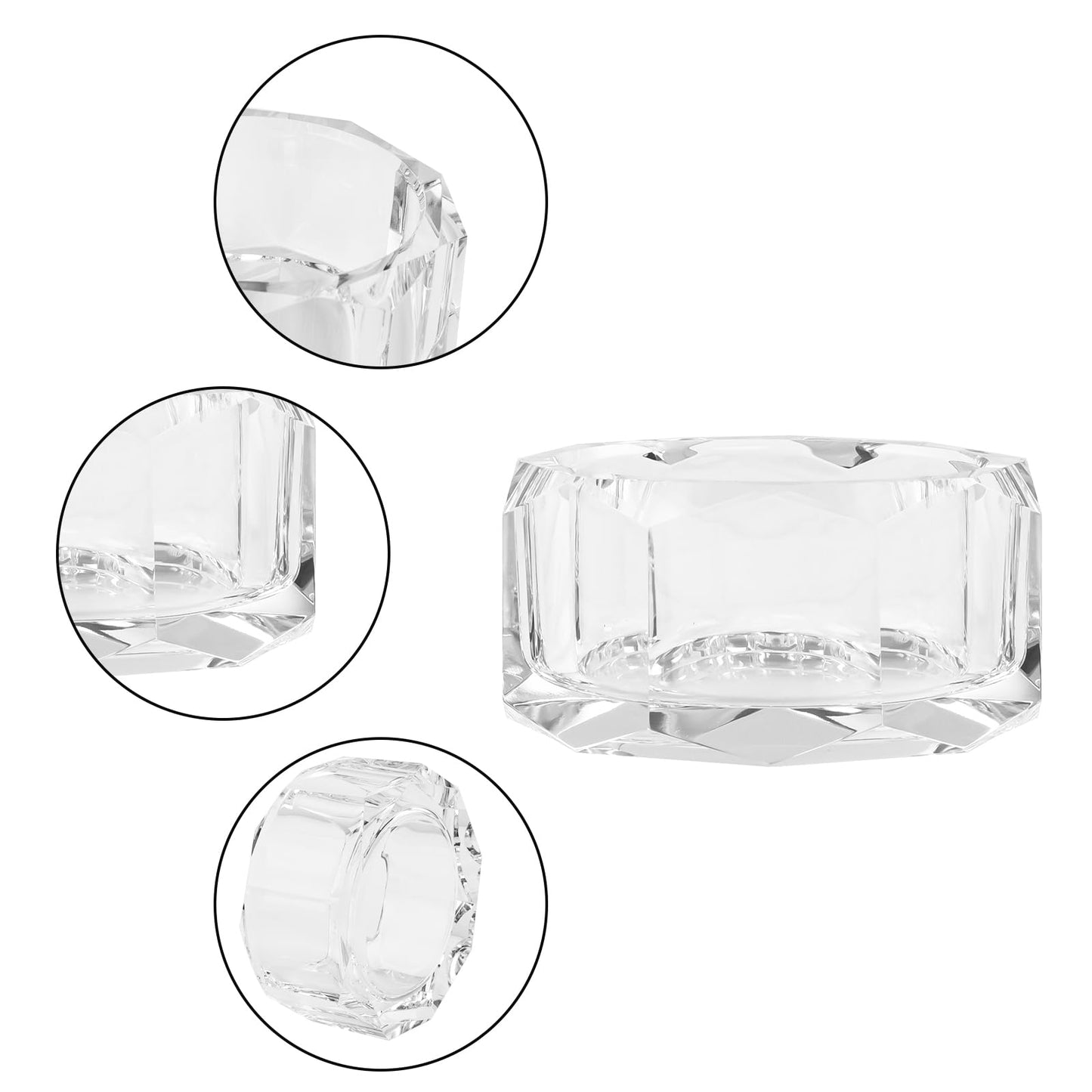 kitCom Crystal Candy Dish Hand-Cut Home Decorative Jewelry Box Candy Jar W 3.94" x H 1.97", Comes With Gift Box