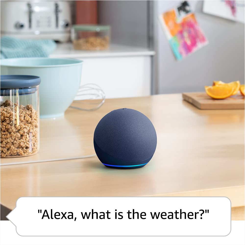 Amazon Echo Dot (newest model), Vibrant sounding Alexa speaker, Great for bedrooms, dining rooms and offices, Deep Sea Blue