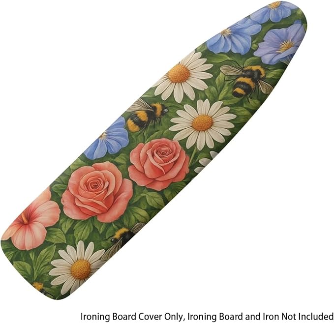 Rose Ironing Board Cover Non Stick Scorch Ironing Board Cover and Pad Standard