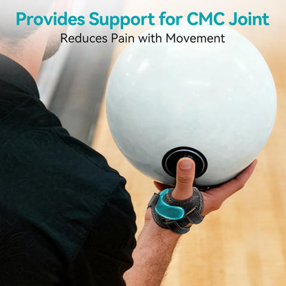 FORTEMOTUS Thumb Brace Right Hand - CMC Thumb Arthritis Support Comfortable Nylon Brace with Thumb Splint for Mild CMC Joint Pain Relief for Osteoarthritis, Tendonitis, Unisex, Black, Medium