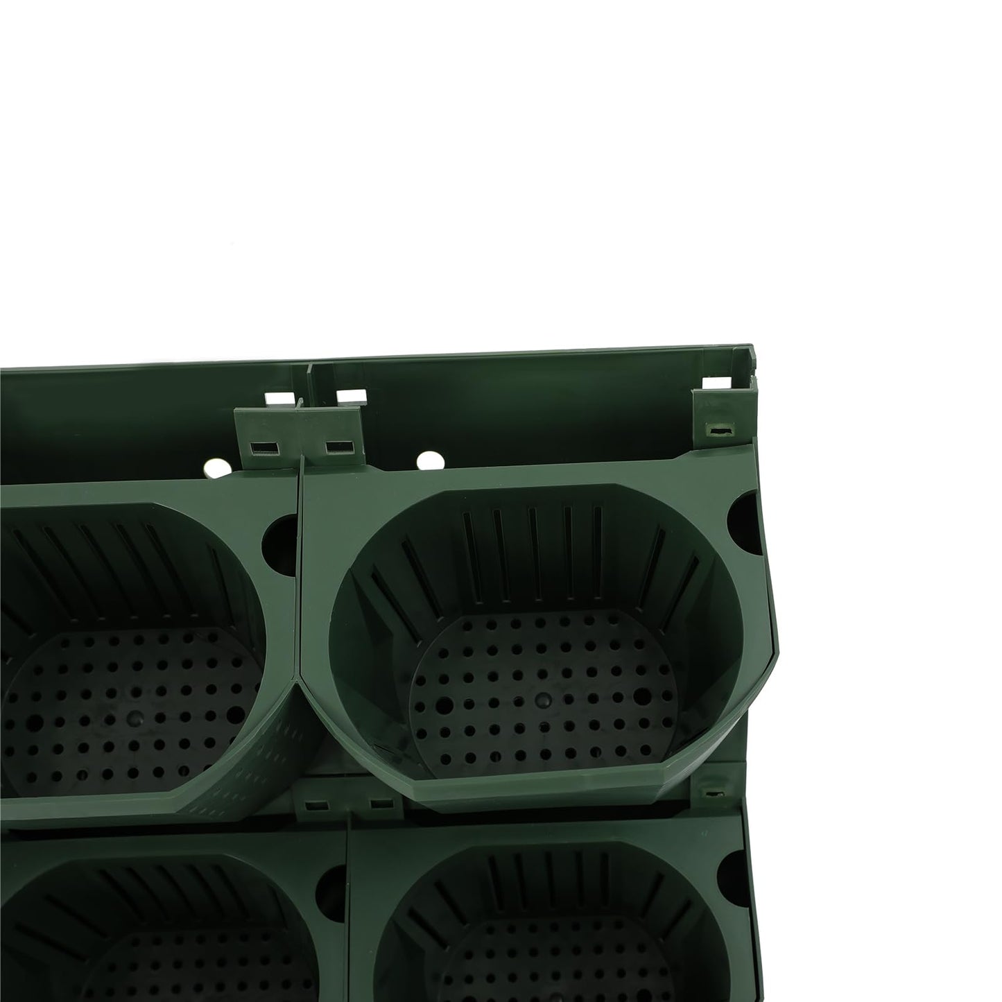 CRYBY Wall Planter, Wall-Mounted Flower Pot Holder Wall Hanging Planter with 36 Pots, Indoor and Outdoor Plant Holder Vase Vertical Wall Decor Plant Stand Vegetables Plant Hanger Box (Army Green)
