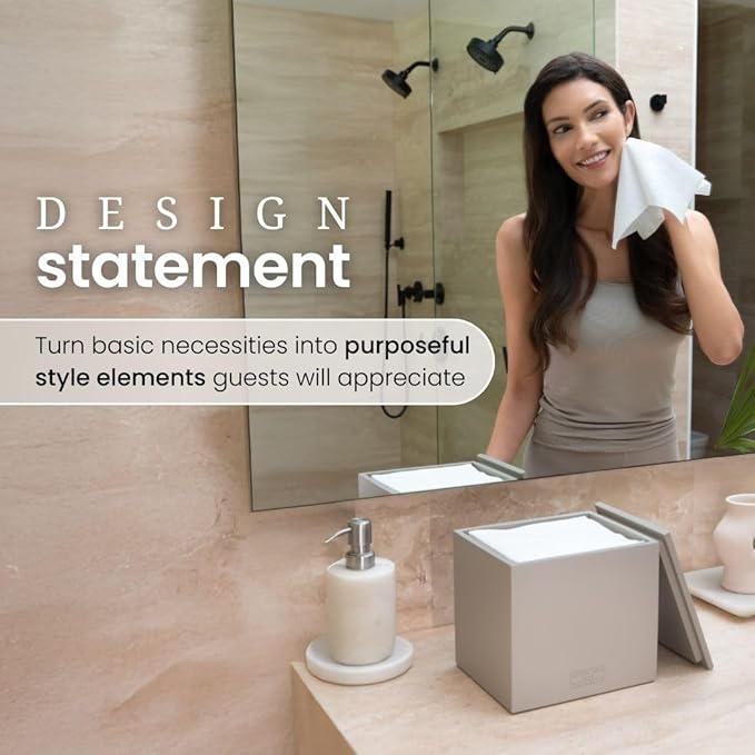 CLEAN SKIN CLUB Cement Box for 50 Disposable Clean Towels XL, Concrete