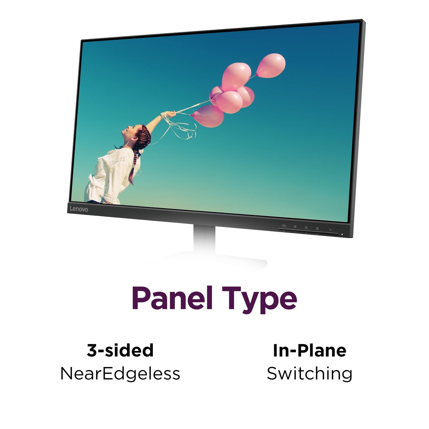 Lenovo L22e-40 Monitor, 21.45” FullHD Resolution, 250 nits Brightness, 75Hz Refresh Rate, AMD FreeSync, HDMI and VGA Ports, Tilt-Adjustable Stand, Natural Low Blue Light, Cloud Grey