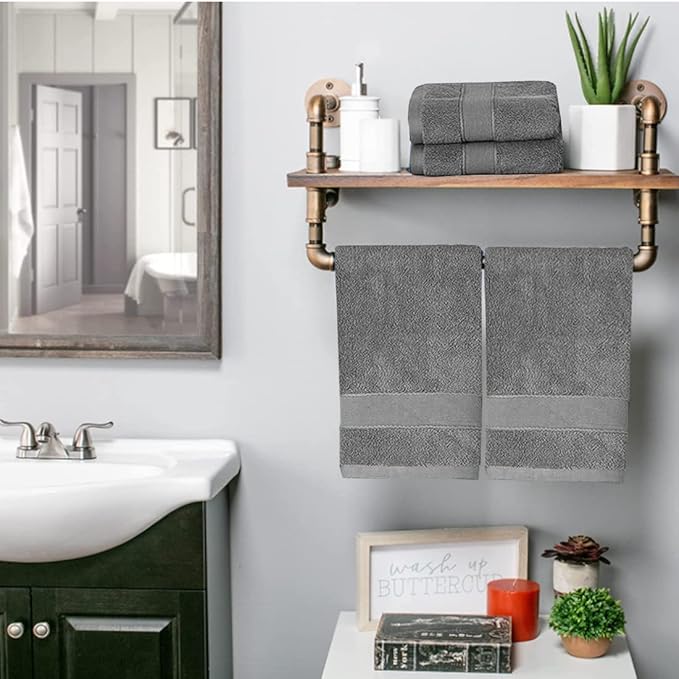 Lchkrep Cotton Hand Towels 2 Pack, Salon Thick Bath Hand Towel, Gym Towel 14" x