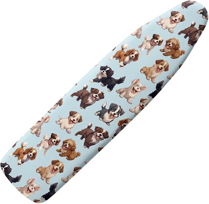 Sprowallow Cute Dogs Ironing Board Cover and Pad 15x54 Inch Thick Padding