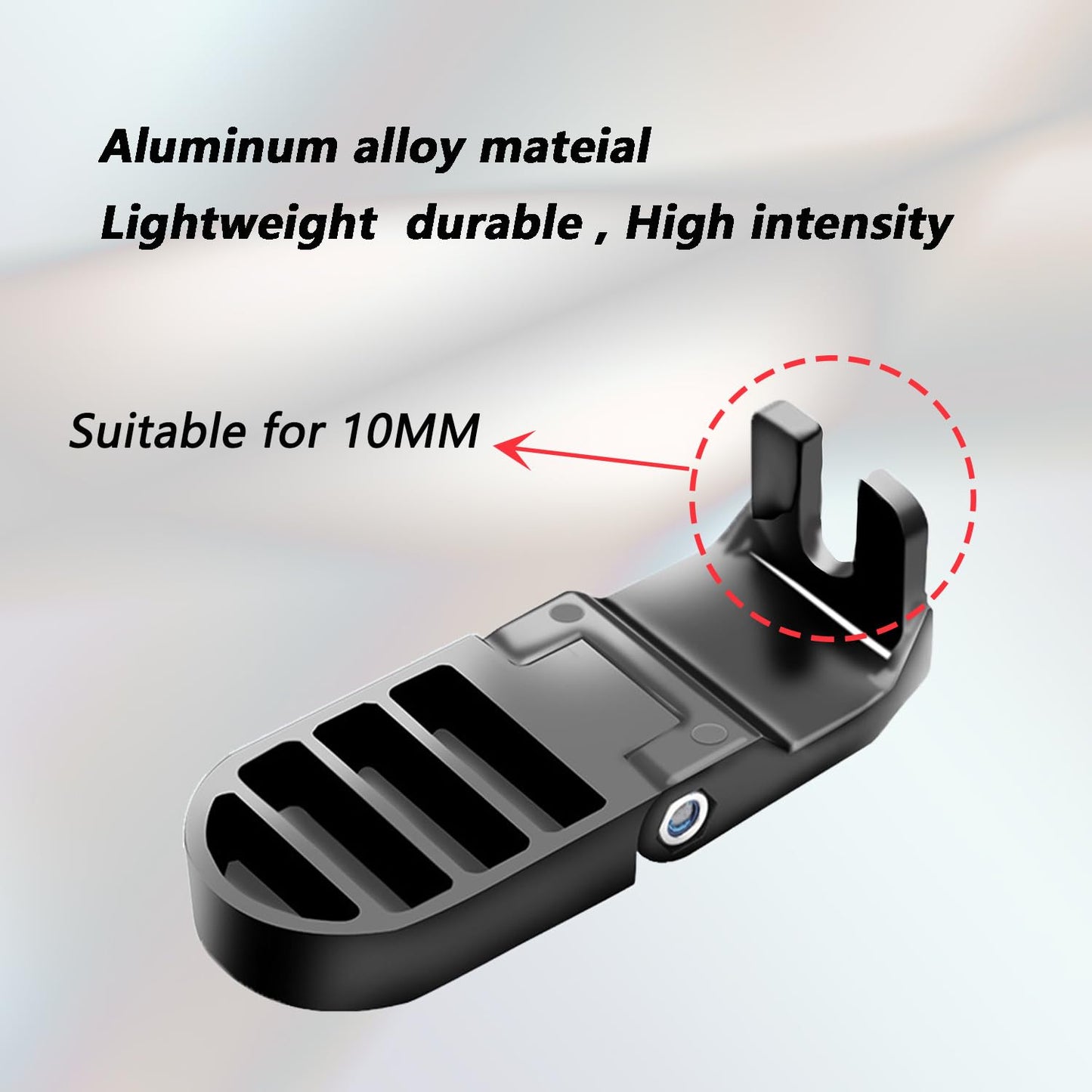 LOOEEL 1 Pair 10MM U Slot Bicycle Rear Pedals Folding Rear Seat Footrest Pedals Cycling Accessories for Mountain Bike, Folding Bicycle