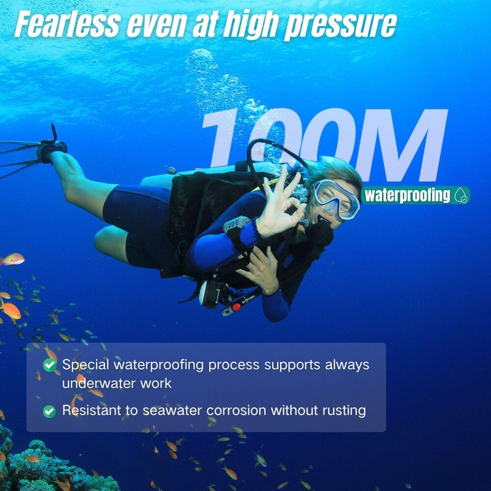 Barlus Underwater Camera, Aquarium Live Streaming Pond 5MP Camera with 32ft Cables