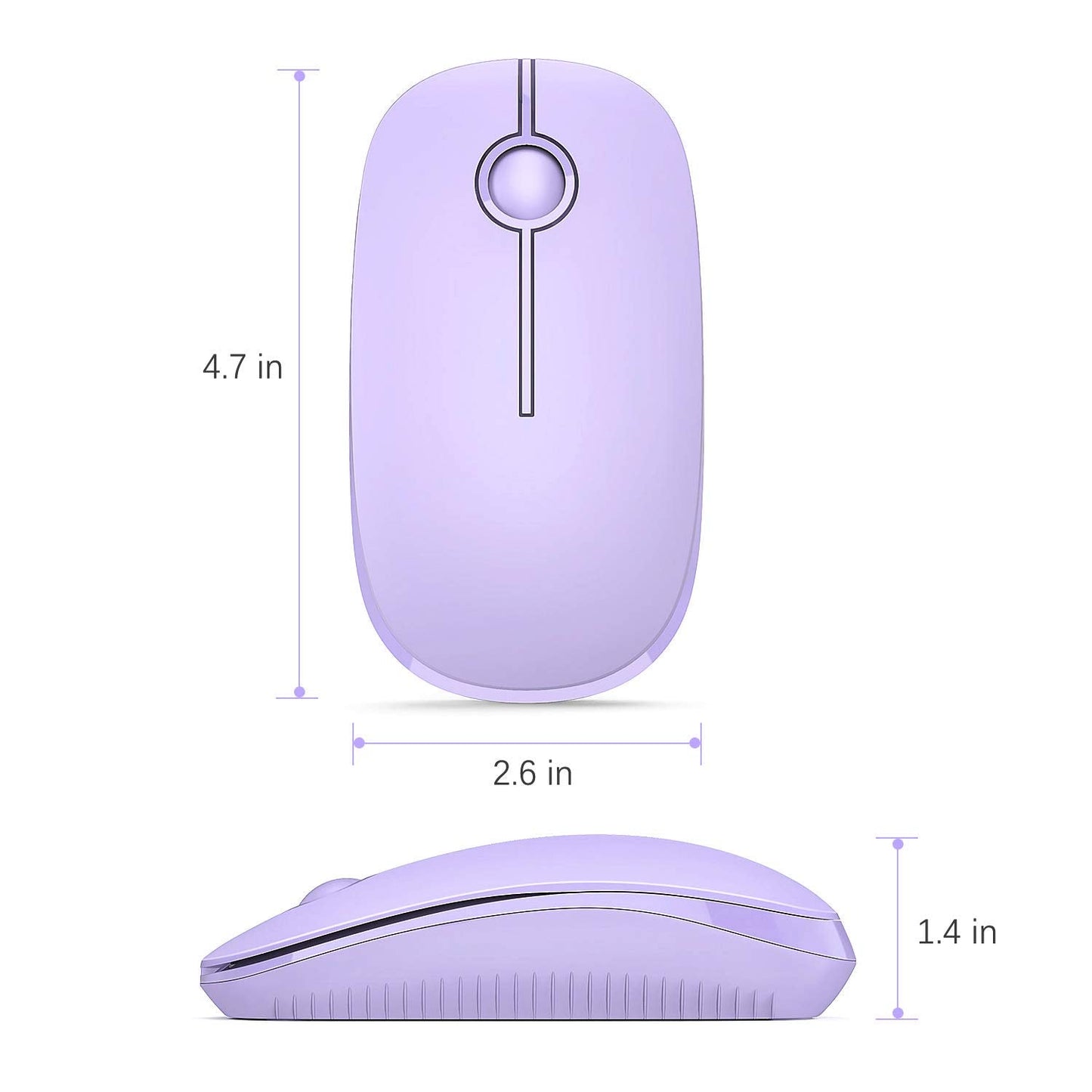 VssoPlor Wireless Mouse, 2.4G Slim Portable Computer Laptop Mouse with Nano Receiver Quiet Silent Optical Mice for Notebook, PC, Laptop, Computer-Black and Gold