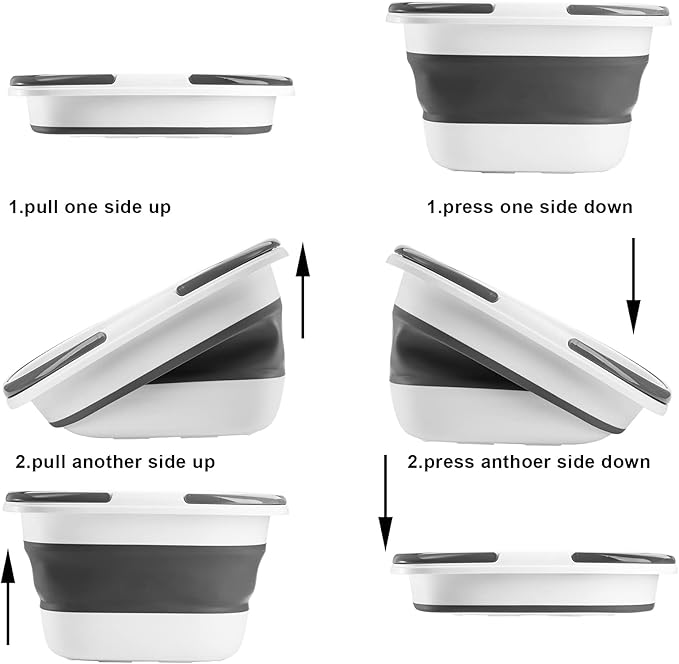 Coloch 2 Pack 16L/4.2 Gallon Collapsible Plastic Bucket, Foldable Mop Bucket