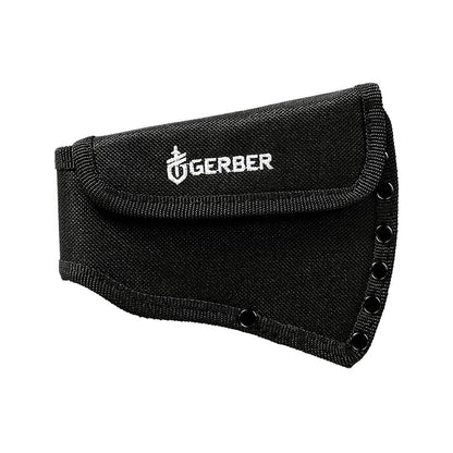 Gerber Gear Pack Hatchet - 3.5" Steel Blade Axe with Full Tang - Survival, Bushcraft and Camping Gear - with Mountable Nylon Sheath, Brown