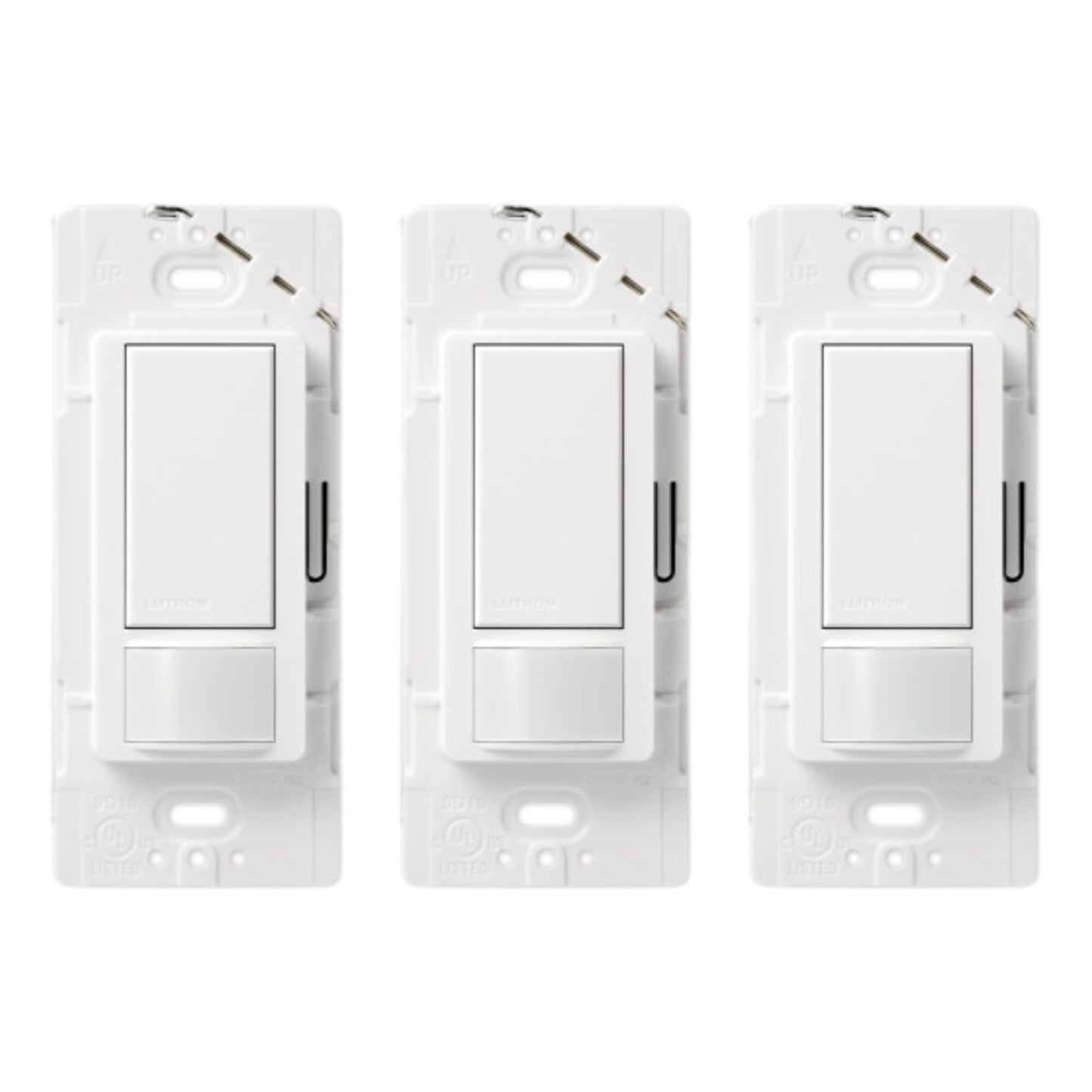 Lutron Maestro Motion Sensor Light Switch Indoor for Bathroom, Garage, Laundry Room, Any Bulbs, Occupancy Vacancy Sensor, Single-Pole, MS-OPS2-WH, White