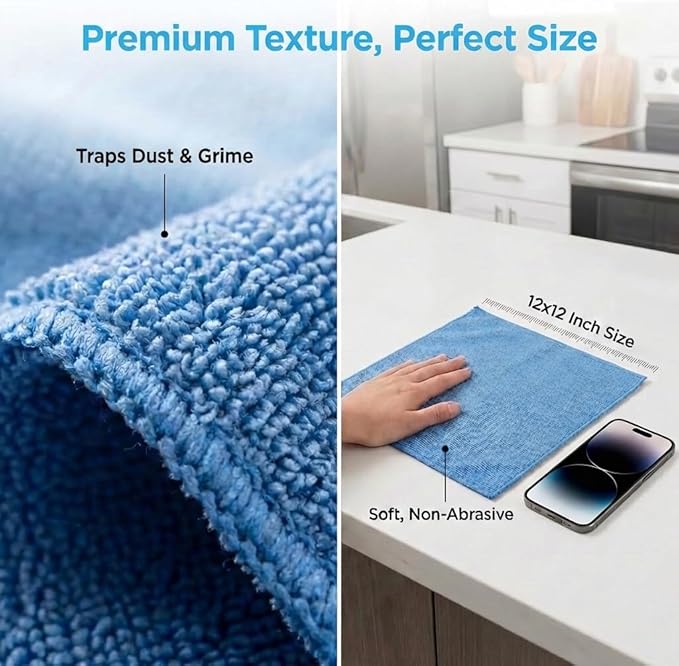 Microfiber Cleaning Cloth 12 Pack