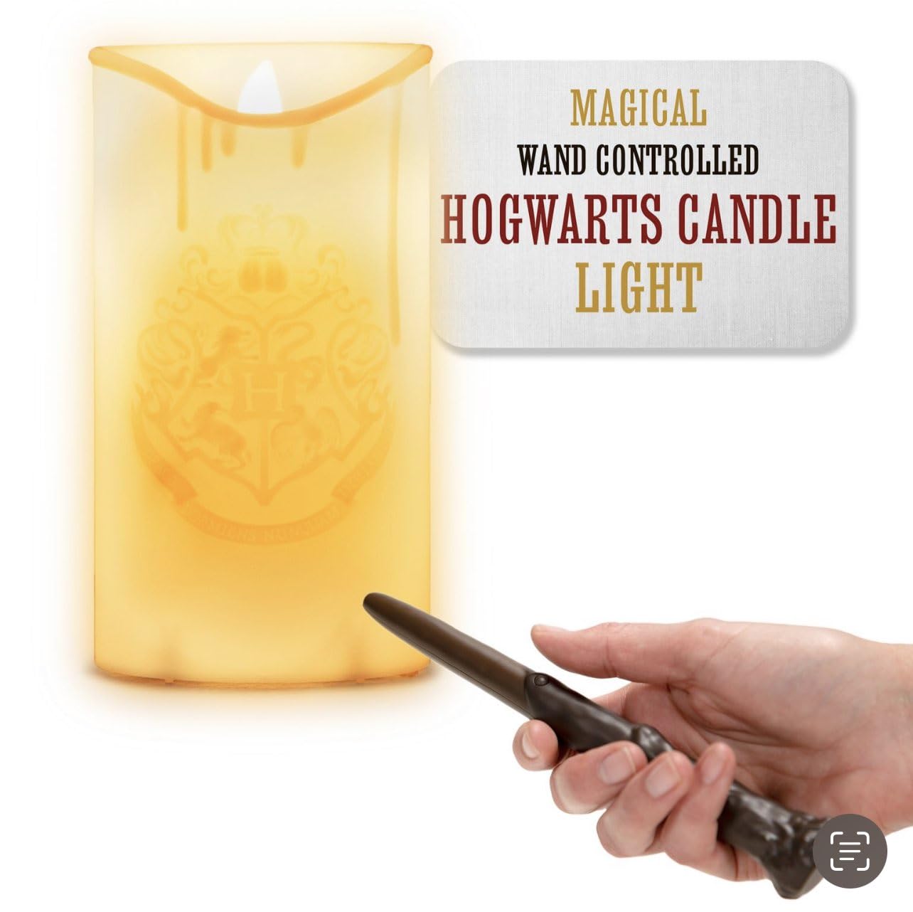 Harry Potter Hogwarts LED Candle with Wand Remote - Officially Licensed Wizarding World Merchandise, Great Hall Battery Powered Candlelight Decor for Themed Events | Paladone