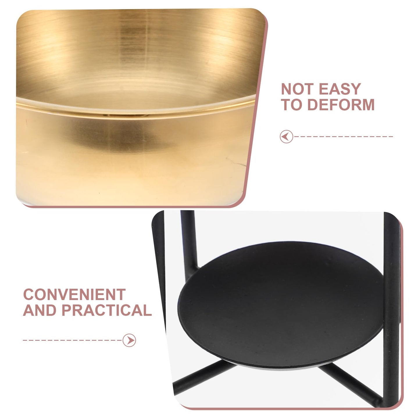 NUOBESTY Essential Oil Warmer with Stainless Steel Bowl Wax Melt Diffuser Oil Burner for Tealights Aromatherapy Burner for Meditation Room Accessories Modern Home Decor