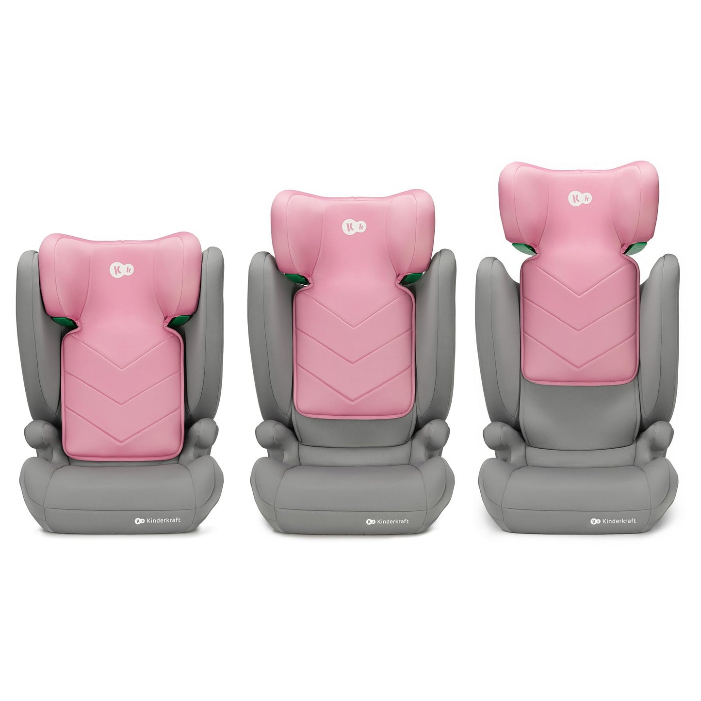 Kinderkraft I-Spark I-Size Baby Car Seat, Group 2/3, 100-150 cm, from 3.5 to 12 Years, 15 to 36 Kg, Light (4.5 Kg), 3-Point Seat Belt, Side Protection, Pink