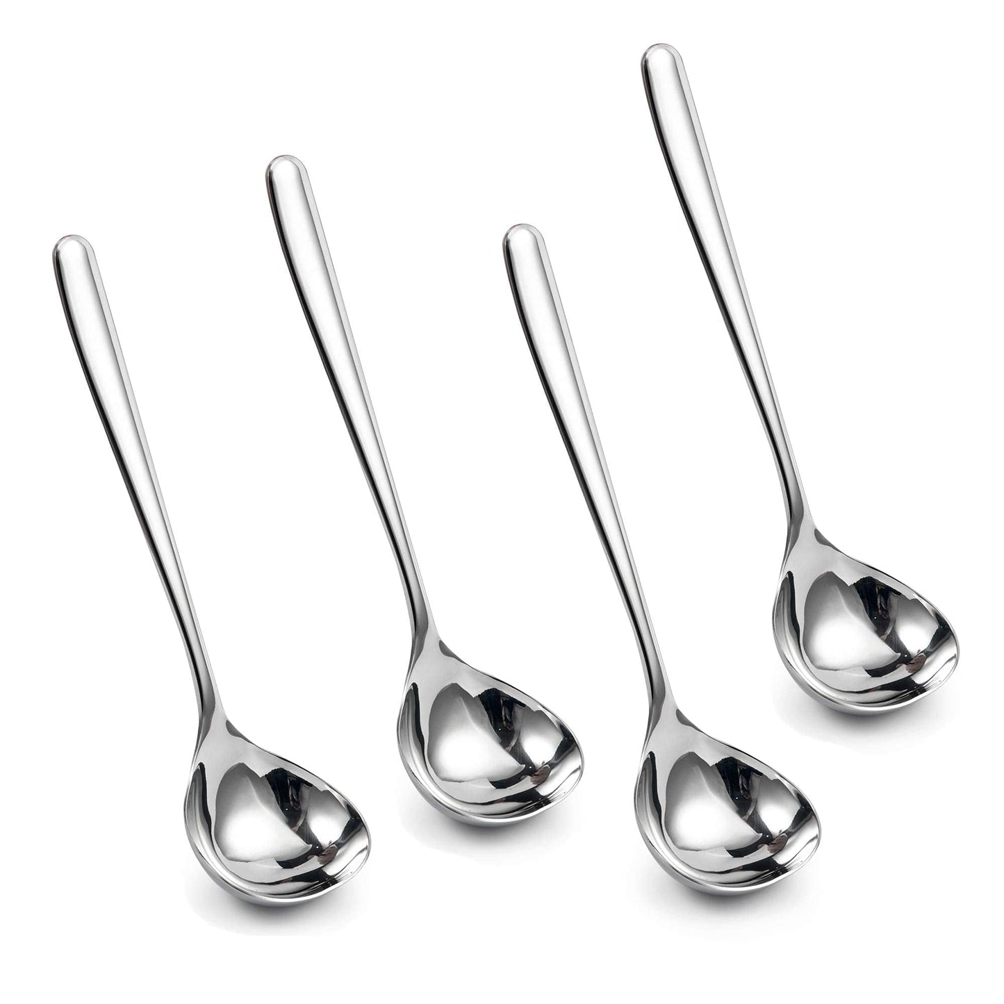 IMEEA 8-Inch Gravy Ladle SUS304 Stainless Steel Serving Ladle, Set of 4