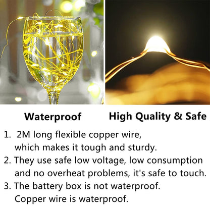 Rivokeer 12 Pack Fairy Lights Battery Operated String Lights，7FT 20LED Waterproof Silver Wire Christmas Lights Outdoor,Firefly Mini Lights for Bedroom Party Birthday Wedding Indoor Decorations.